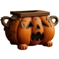 thumbnail image 1 of Halloween Pumpkin Tissue Box Holder Jack O’ Tissue Dispenser For Bathroom Kitchen Or Cute Fall Decor & Halloween Home Accessory Style Tissue Box Holder, 1 of 6