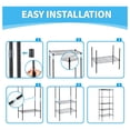 thumbnail image 5 of Heavy Duty 5-Tier Shelving Units Adjustable, 65 "D x 14" W x 30 "H Wire Shelf with 1000 lbs Capacity, Black, 5 of 6