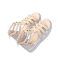 thumbnail image 3 of Aojekbee Girls Summer Gladiator Sandals PU Leather Hollow Out Non Slip Shoes with Ankle Zipper, 3 of 9