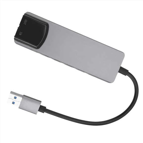 6-In-1 Computer Sound Card 5.1 USB External Sound Card Multi-Function Audio Converter xwm25