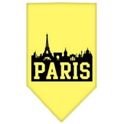 Paris Skyline Screen Print Bandana Yellow Large