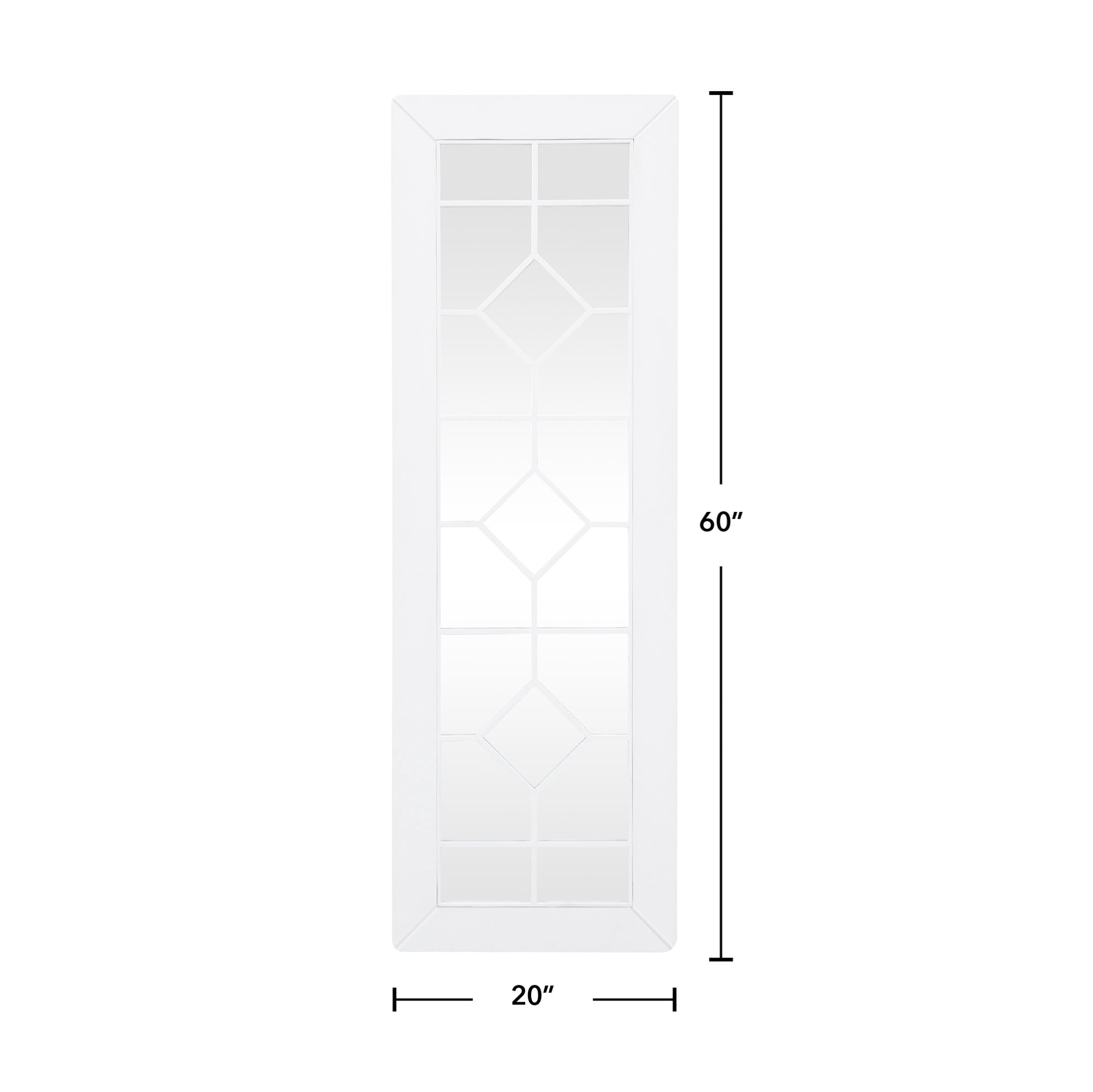 FirsTime & Co. White Esmeralda Standing Mirror, Farmhouse, Rectangular, 20 x 0.75 x 60 in