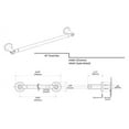 thumbnail image 5 of Gatco Channel  18"  Bathroom Wall Mounted Towel Bar, Chrome, 5 of 6