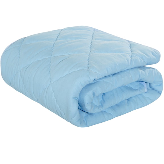 Ultra Soft Microfiber Toddler Comforter - Down Alternative Lightweight Crib Quilted Blanket, 39" x 47", Aqua Blue, Ntbay