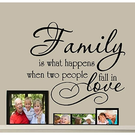 FAMILY IS WHAT HAPPENS WHEN TWO PEOPLE FALL IN LOVE ~ WALL DECAL, 13