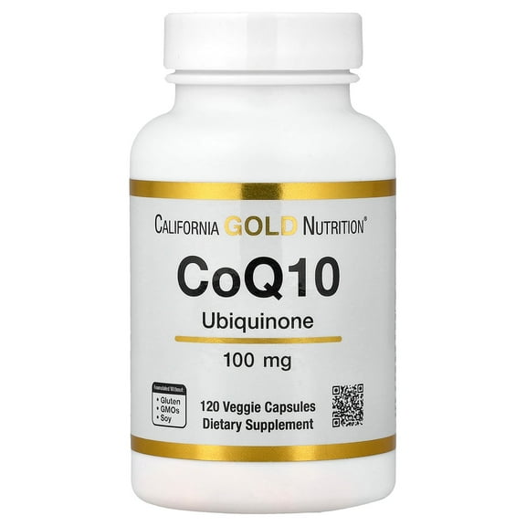 California Gold Nutrition CoQ10, USP Grade Ubiquinone, 100 mg, 120 Veggie Capsules