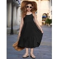 thumbnail image 3 of Arshiner Girls Summer Dress Casual Loose Sleeveless Sundress Flowy Beach Maxi Dresses with Pockets, 3 of 6