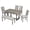 Gray, variant on Bellemave 6-Piece Dining Table Set, Rubber Wood Rectangular Kitchen Table Set for 6, Farmhouse Dining Table Set with 4 Upholstered Chairs and Bench (Gray)