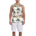 thumbnail image 4 of Easygdp Flamingo Palm Trees Men's Mesh Basketball Jersey Quick Drying Sleeveless Shirts Fitted Muscle Tank Tops Sport Round Neck T-Shirt - Small, 4 of 9