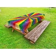 thumbnail image 1 of Pride Outdoor Tablecloth, Radial Vintage Style Scratched Backdrop for Homosexual Gay Lesbian Couples Print, Decorative Washable Fabric Picnic Tablecloth, 58 X 104 Inches, Multicolor, by Ambesonne, 1 of 2
