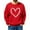 Red #A, variant on Mens Valentines Day Sweatshirts Heart Love Graphic Waffle Sweater Red Tops Casual Cute Valentine Holiday Clothing, M Red