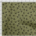thumbnail image 4 of Soimoi Bird Printed, Cotton Satin Spandex, Sewing Fabric by The Yard 54 Inch Wide, Decorative Fabric for Dresses and Home Accents, Olive Green, 4 of 5
