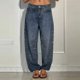 thumbnail image 1 of WILLBEST Jeans Mujer Pantalones Vaqueros Holgados de Cintura Alta y Pierna Recta para Mujer, Moda de Primavera, Pantalones Vaqueros Cómodos, Elásticos E Informales. Mediana, 1 of 4