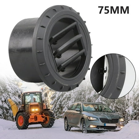 1pc 75mm Car Diesel Heater Duct Hose Pipe Warm Air Vent Outlet Rotatable Black 360 Degrees For Air Diesel Parking Heater