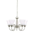 thumbnail image 1 of Sea Gull Lighting 31808EN3-962 Holman - 20 Inch 9.5W Five Light Chandelier Traditional  Brushed Nickel Finish with Satin Etched Glass, 1 of 3