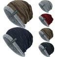 thumbnail image 6 of Men Baggy Beanie Knit Hat Winter Warm Fleece Wool Cap Slouchy Skull Ski Hat, 6 of 6