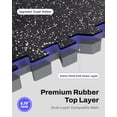 thumbnail image 2 of 0.79in Thick 48 Sq Ft Exercise Equipment Mats, 12 Tiles Upgraded Rubber Top with High Density EVA Foam, Large Interlocking Puzzle Gym Flooring for Home Gym, Heavy Weight Workout,Black & White, 2 of 2