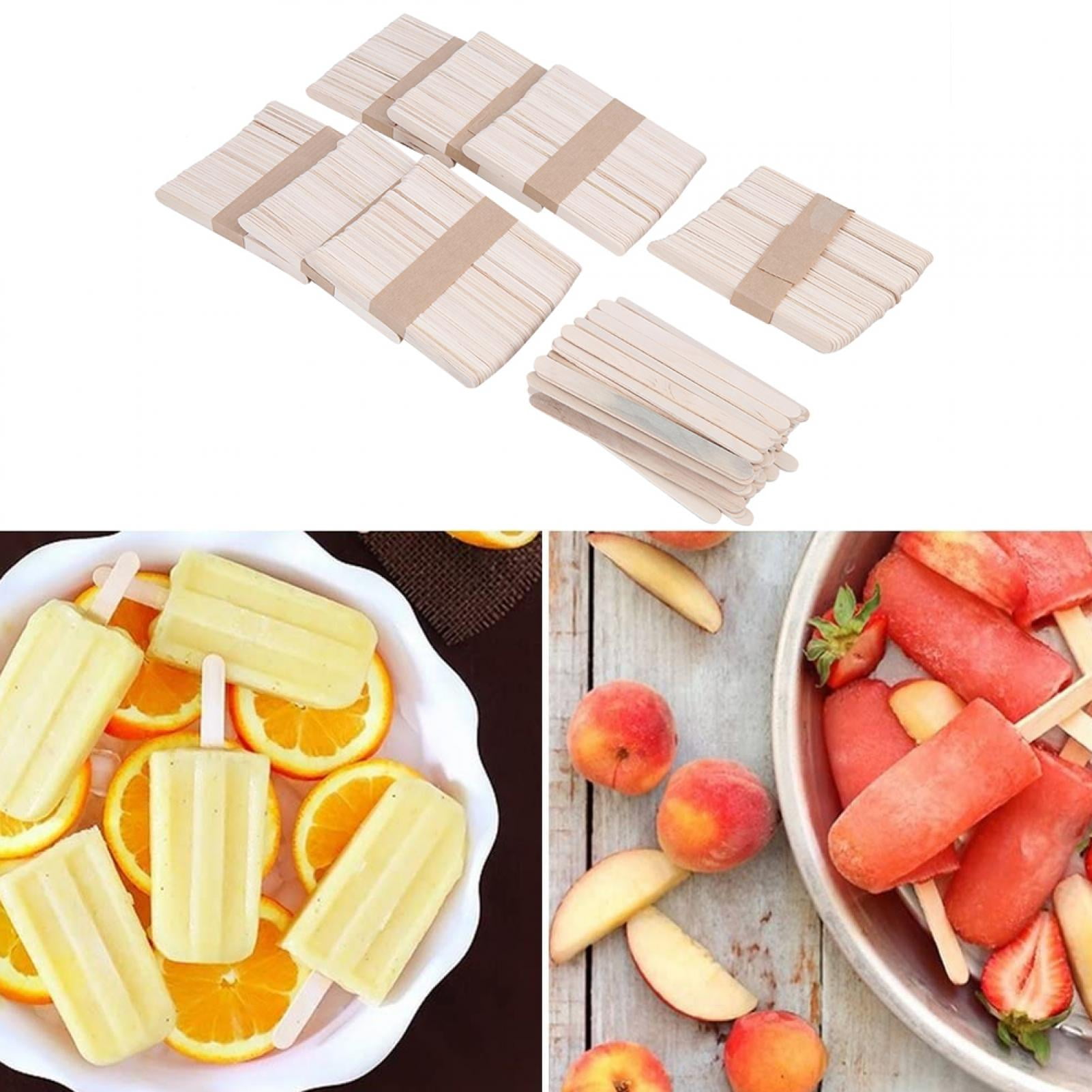 Yajisi 400Pcs Natural Wood Craft Sticks, 4.5 Inch Ice Cream Sticks for DIY Arts and Crafts