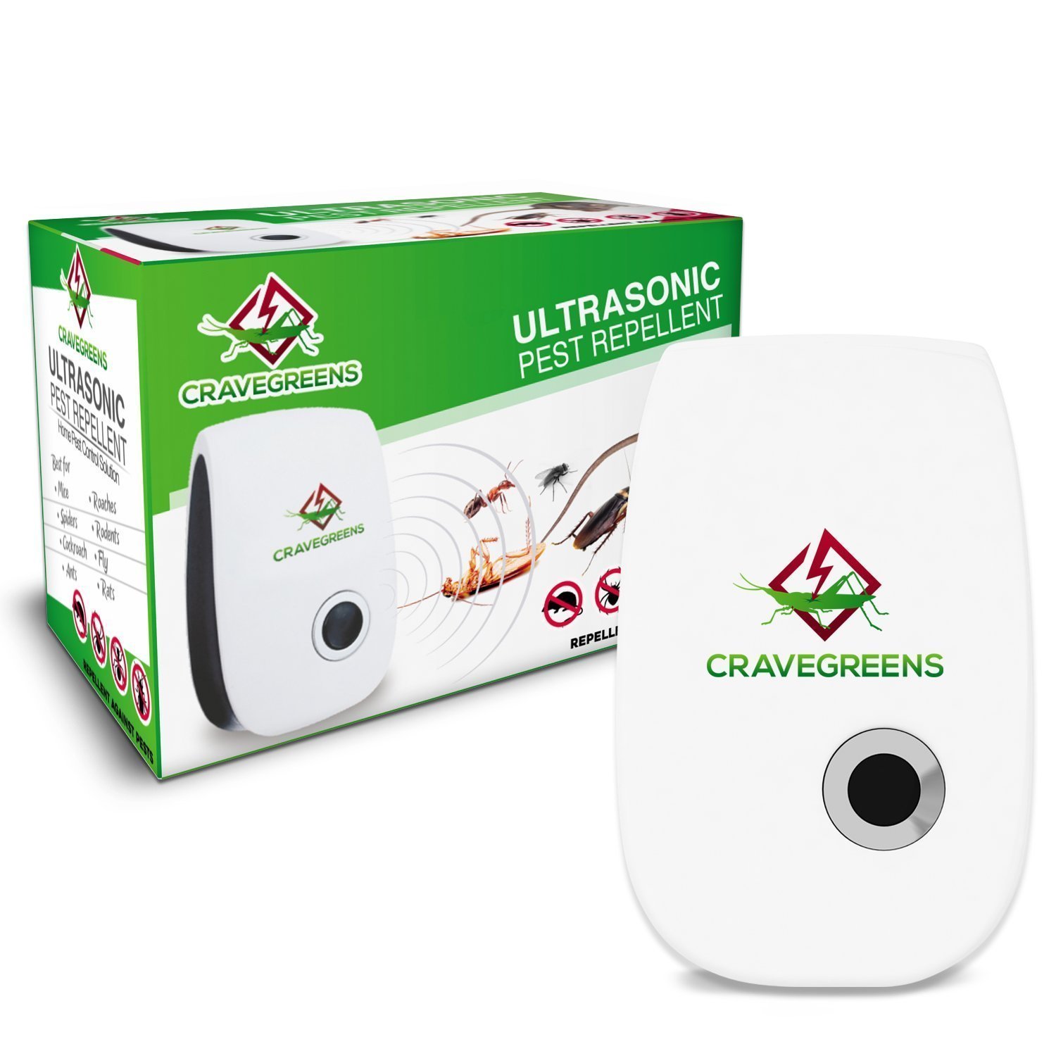 Cravegreens Pest Control Ultrasonic Repellent Electronic Plug In Repelle Walmart Com Walmart Com
