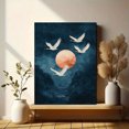thumbnail image 6 of UXIEQU 12x16 Inch Vintage Blue Flying Cranes Canvas Wall Art Japanese Decor, 6 of 8