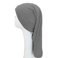thumbnail image 2 of ZQUUVOU Men's Dreadlock Headwrap Stretchable Solid Color Street Hair Protection Silky Sweat Wicking Beanie Head Wrap Gray, 2 of 4