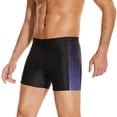 thumbnail image 2 of Swim Trunks Men Competitive Swim Racing Team Swimsuit Breathable Elastic Waist Swimming Shorts Upf 50+ Black XXXXL, 2 of 9