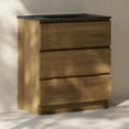 thumbnail image 4 of Liberte 30" Freestanding Bathroom Vanity in Brown Oak with Black Sink Top, 4 of 6