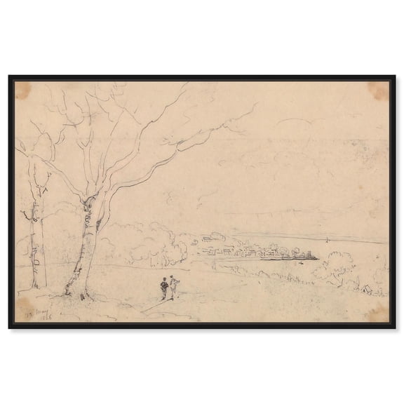 Fading Silhouettes Canvas Vintage Illustration by Art Remedy, Black Frame, 15" x 10"