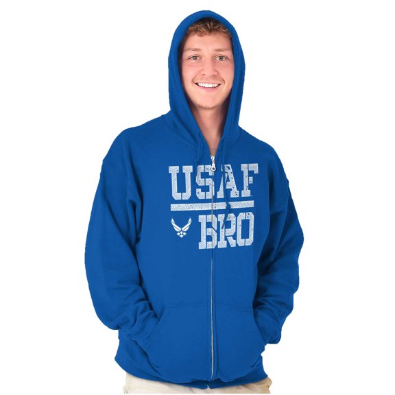 US Air Force USAF Bro Brother Zip Hoodie Sweatshirt Men Brisco Brands S