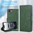 thumbnail image 7 of for iPhone 16e Case Detachable Magnetic Wallet Case with Card Holder, 2 in 1 PU Leather Flip Folio Case with Kickstand Wrist Strap Shockproof Protective Phone Case Cover for iPhone 16e, Green, 7 of 7