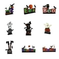 thumbnail image 2 of Guardoinrt Halloween Table Decor Sign Wood Decorative Greeting Card Board Decoration with Holder Office Outdoor Accessories Type 9 1Set, 2 of 6