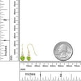 thumbnail image 2 of Gem Stone King 14K Yellow Gold Dangle Earrings Heart Shape Peridot Moissanite (1.20 Cttw), 2 of 3