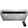 AKDY 30" Under Stainless Steel LED Display Touch Control Panel Kitchen Vent Fan Range