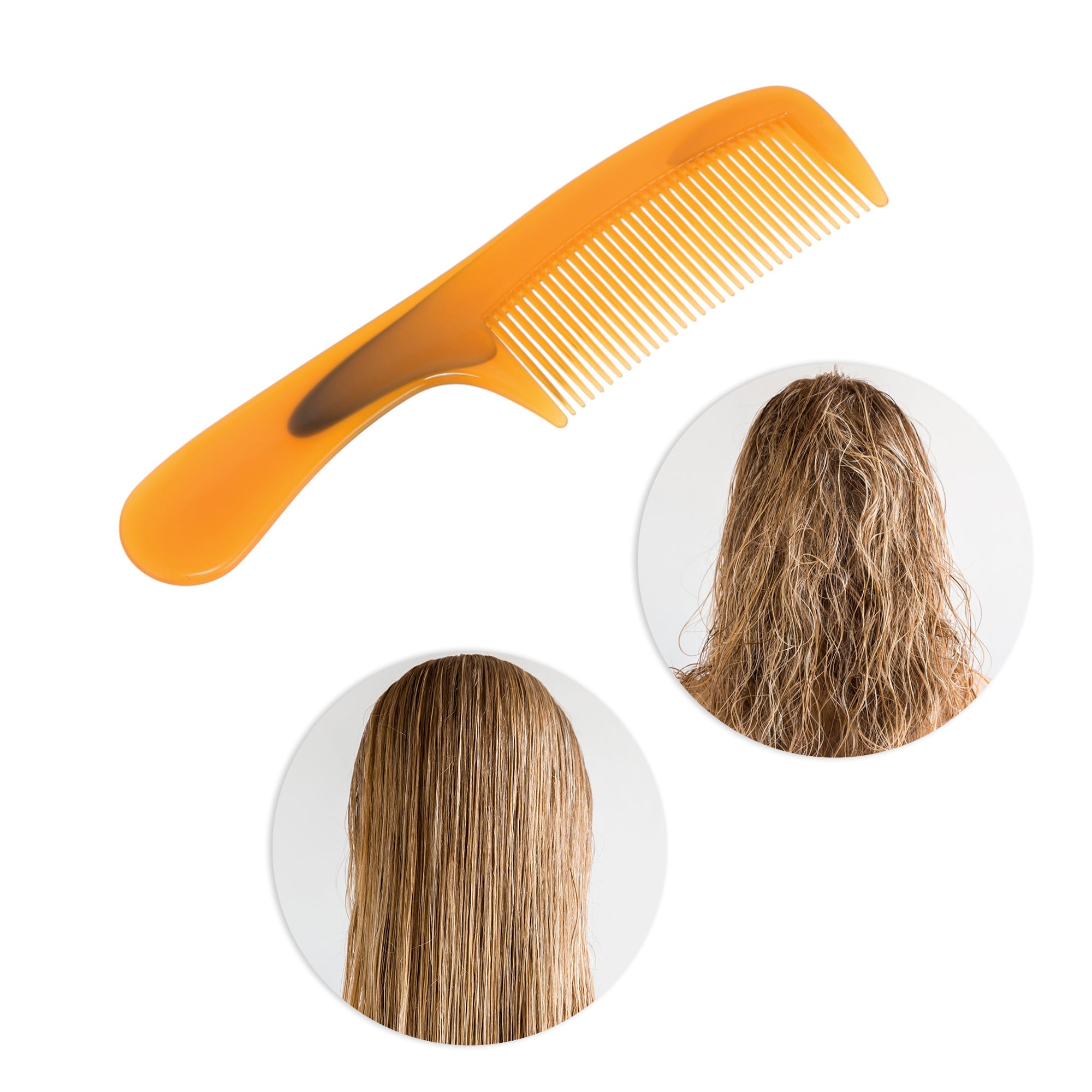 Unique Bargains 1 Pc Women Durable Tendon Comb for Curly Hair in Vibrant Orange Color