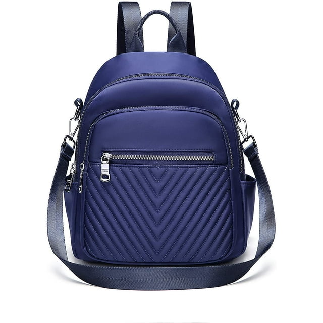 Mochila para mujer Bolso de hombro 2 en 1 Mochila impermeable de nailon Mochila escolar pequeña Mochila antirrobo para viajes escolares informales Senderismo Trabajo Sincero Hogar