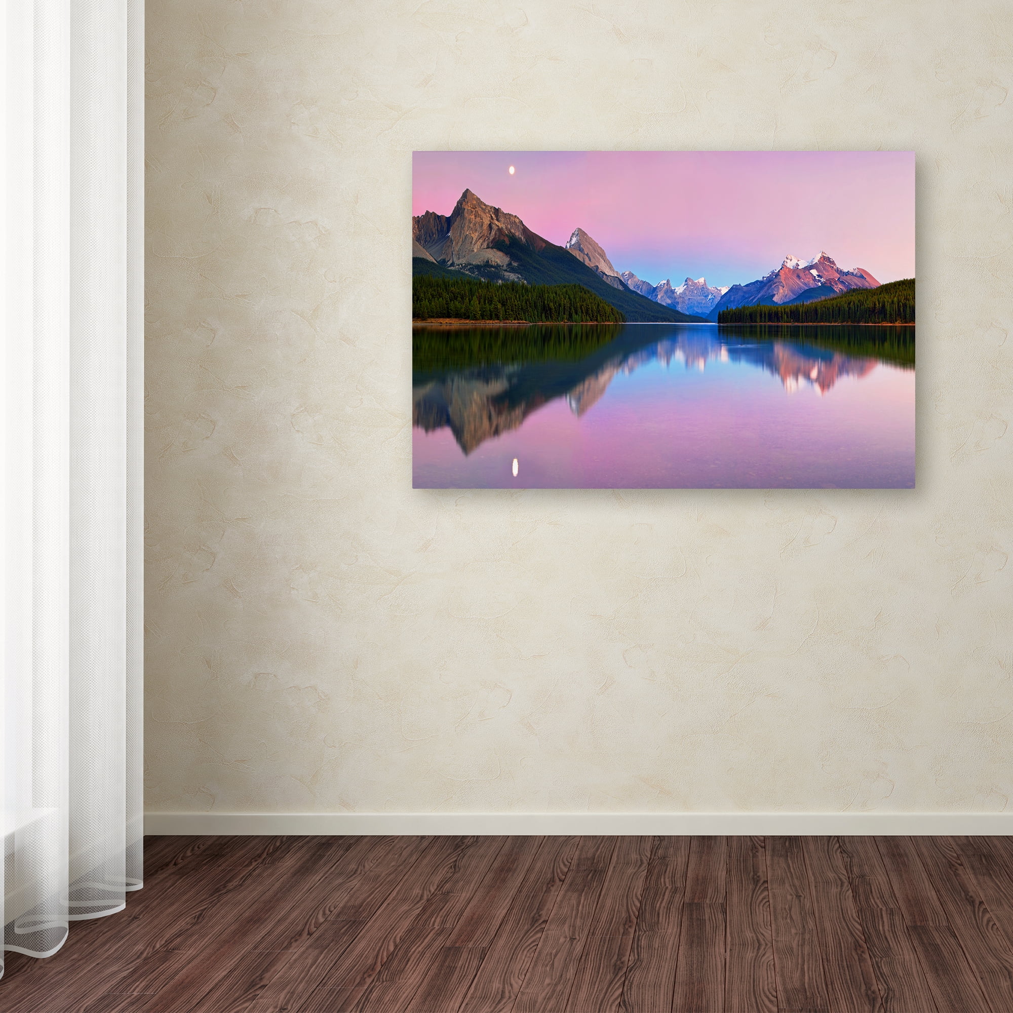 Trademark Fine Art 'Maligne Lake' Canvas Art by Yan Zhang