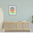 thumbnail image 2 of Stupell Industries Neon Palm Tree Botanicals Tropical Coastal Leaves Graphic Art Black Framed Art Print Wall Art, Design by unknown, 2 of 7