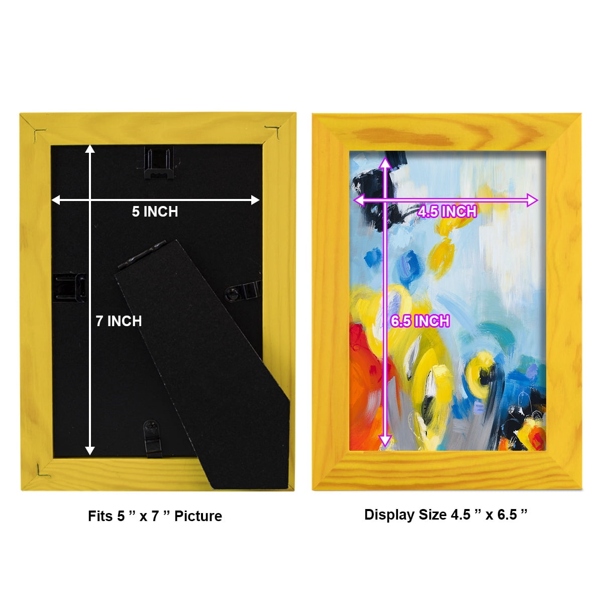 In the Loop III -Framed Print w/glass-Sunflower Yellow