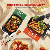 MIRASTON 10QT Dual Basket Air Fryer, 8-in-1 Smart Touchscreen with Sync Finish & Dual Zone Temp Control, 2 Separate Nonstick Baskets for Large Family, Aesthetic White for Any Countertop — image 7
