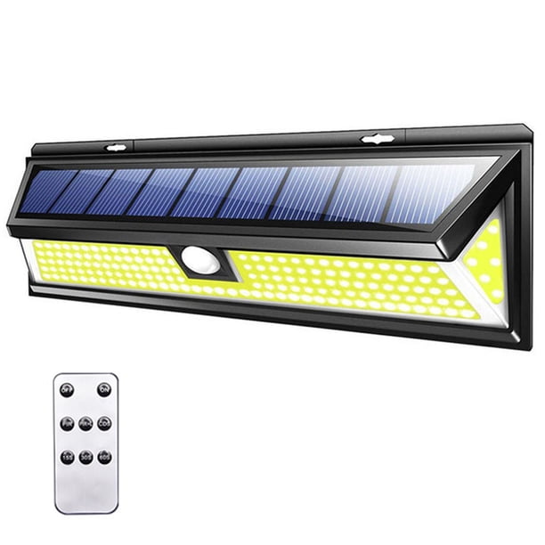 Luz solar de pared con sensor de movimiento para exteriores de seguridad, 1 paquete, negro