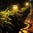 thumbnail image 7 of 4 Pcs Solar Pathway Lights Outdoor Solar Garden Yard Lights Waterproof Auto-on/off Solar Landscape Lights for Lawn Patio Yard Garden Pathway Driveway Warm White, 7 of 7