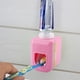 thumbnail image 5 of Dispensador de pasta de dientes montado en la pared exprimidor automático soporte de pasta de dientes hogar baño (rosa), 5 of 9