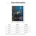 thumbnail image 4 of Throw Blanket for Couch Sofa and Bed, Ocean Coral Turtle Super Soft Plush Throw Blanket, Fuzzy Cuteness Comfy Warm Washable Flannel Blanket & Throws for All Season 60"x50", 4 of 5