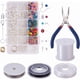 thumbnail image 1 of Kit de inicio para hacer joyas: cuentas surtidas, aros de alambre para colgantes, juego de alicates, herramienta de corte y accesorios para joyería., 1 of 7