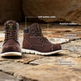thumbnail image 3 of Jacata Moc Toe Work Boots for Men Soft Toe Leather Non Slip Boots (Brown 10), 3 of 7