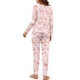 thumbnail image 3 of FOR U DESIGNS Heart Pig Women 2 Piece Pajamas Sets Size S Pajamas Long Sleeve Crew Neck Tops for Women Sleepwear Long Pants with Drawstring Nightwear Jogger, 3 of 6