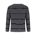 thumbnail image 3 of ZCFZJW Mens Henley Shirts Striped Color Block Print Long Sleeve Button Neckline Graphic T-Shirts Loose Lightweight Comfy Pullover Sweatshirt Tops Dark Gray XXXXL, 3 of 4