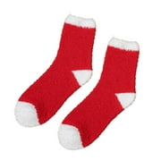 cfhntfmh Fuzzy Christmas Socks Women Winter Warm Socks Soft Socks Plush Fleece Socks for Winter Christmas