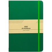 Dotted Journal Notebook with Faux Leather Cover, Premium Thick Paper Dot Notebook, 196 Pages, 5.7 x 8.5 Inch, Green