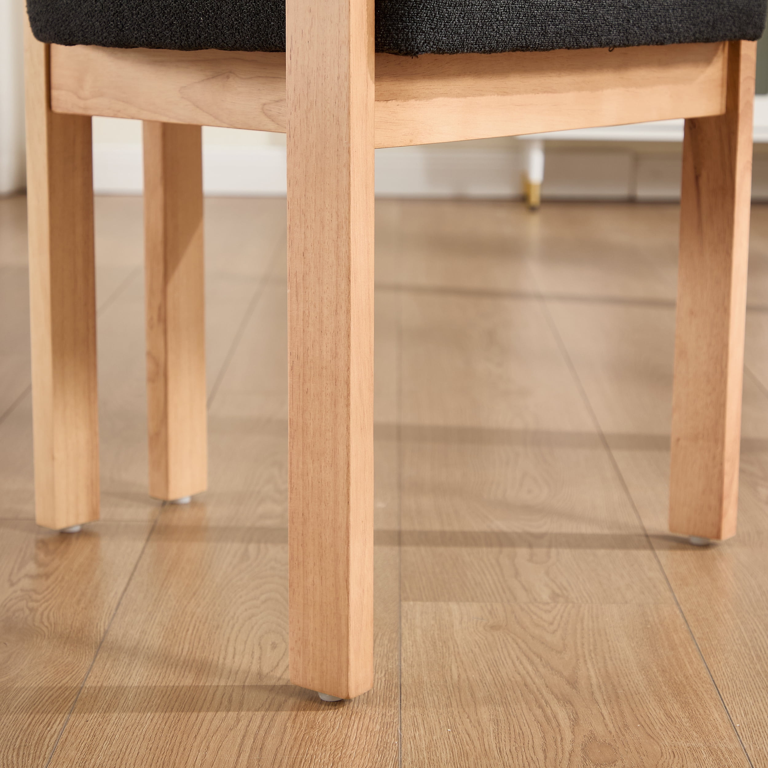 Wooden Dining Chairs Set of 2, Modern Fabric Upholstered Dining Room Chair Kitchen Chairs, Farmhouse Dinner Chair for Kitchen Dining Room